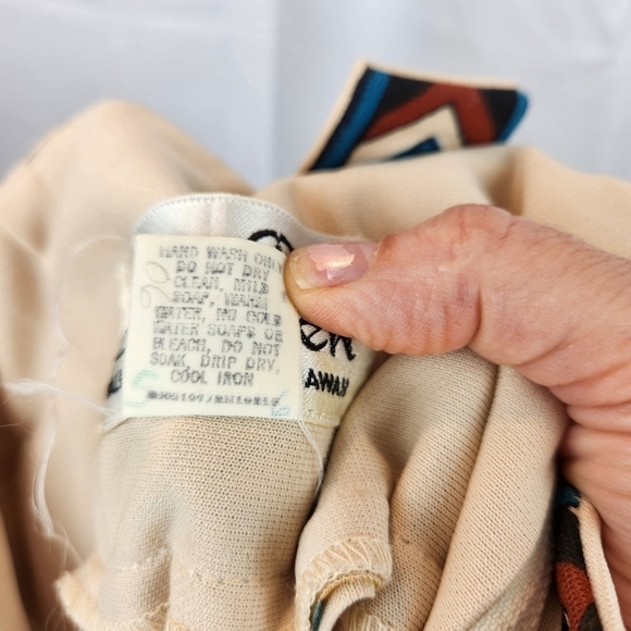 1970S Alfred Shaheen Printed Maxi Gown size 12 in EUC - Picture 9 of 9